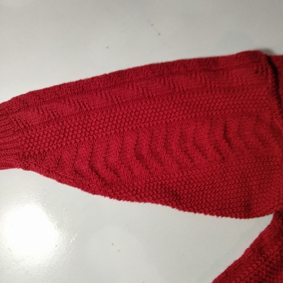 Vintage Across America by Knit Maven Red Button Down Cardigan Sweater Size XL - Picture 3 of 8